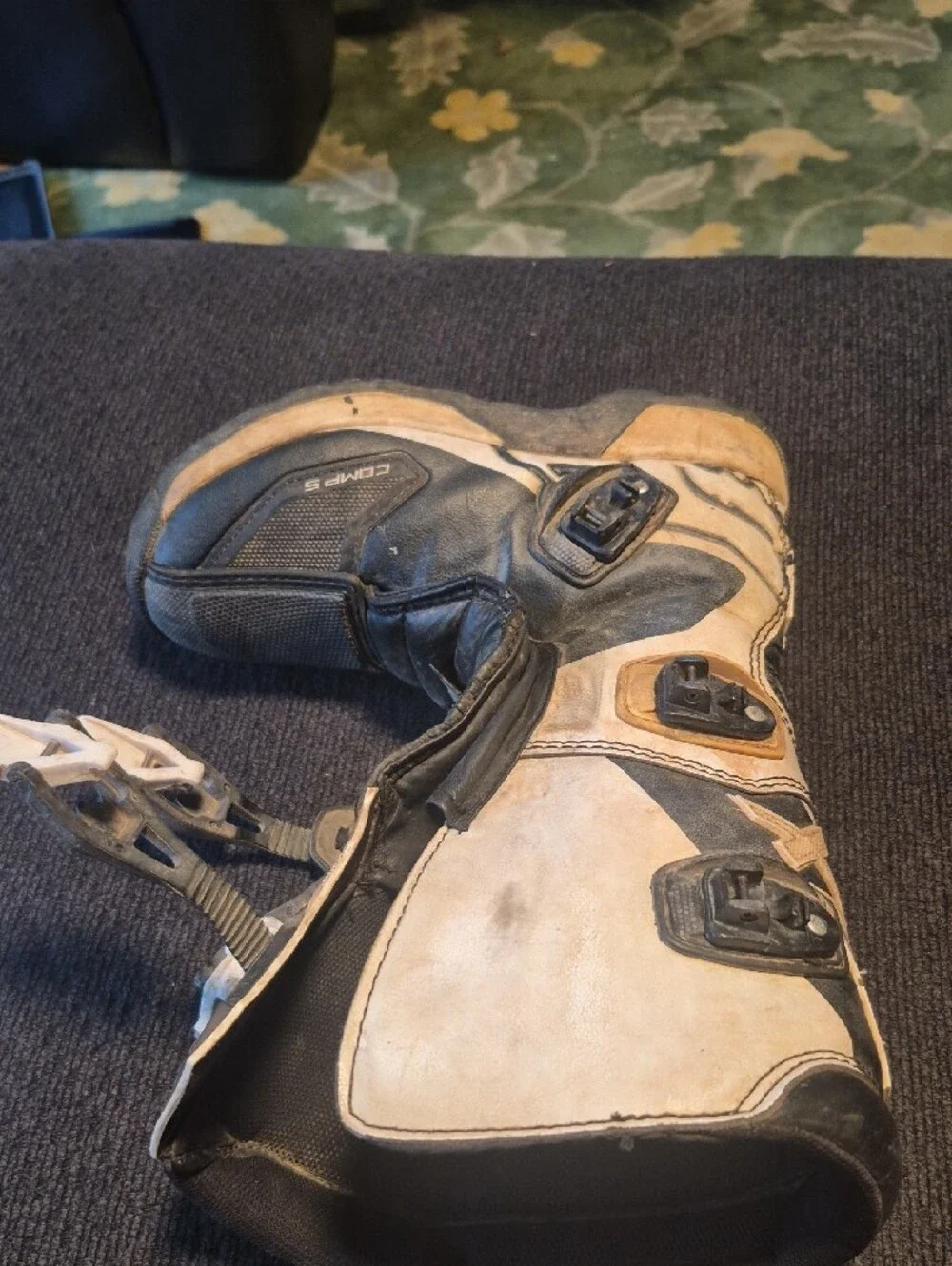 Fox Men’s Black and White Motocross Comp 5 Boots